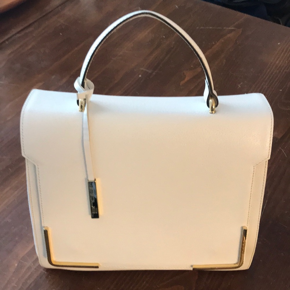 INNUE Italian white leather handbag